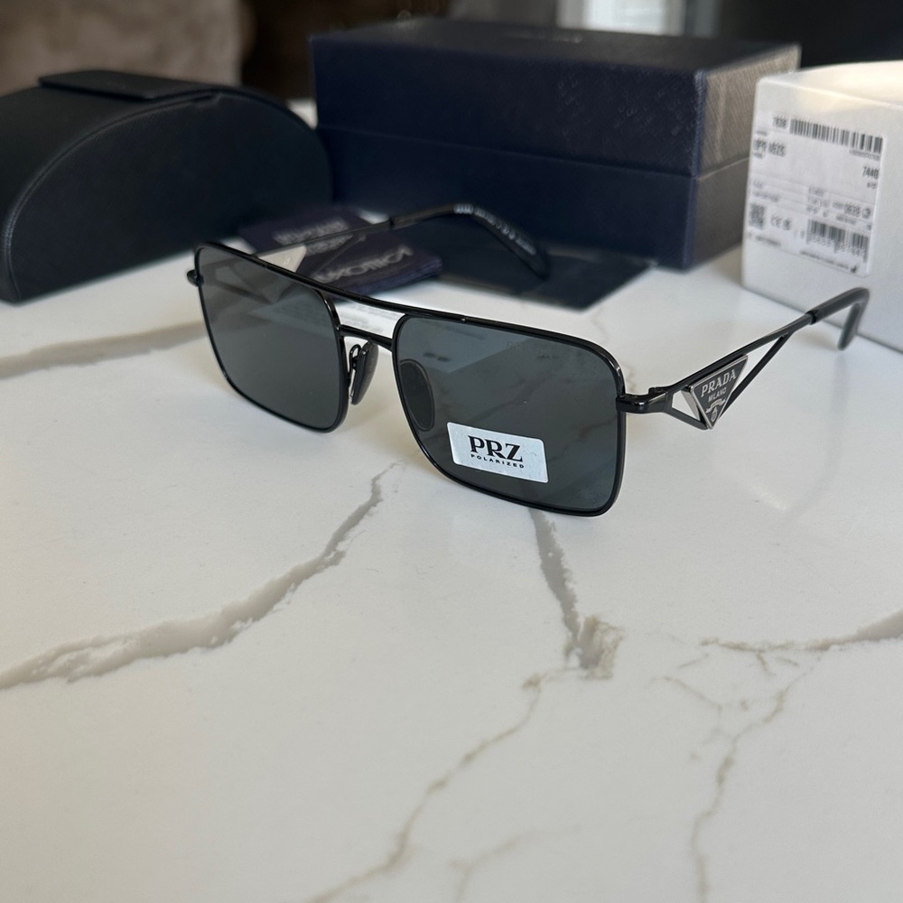 Prada Black Rectangular Sunglasses NWT - image 3